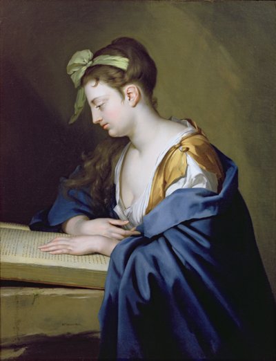 Signora che legge da Herman van der Mijn